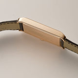 30mm 18k Rose Gold Golden Dial Dress Watch