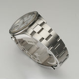 34mm Vintage Date Steel Engine Turned Bezel White Dial