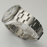 34mm Vintage Date Steel Engine Turned Bezel White Dial