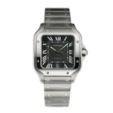 40mm Large Steel Black Dial