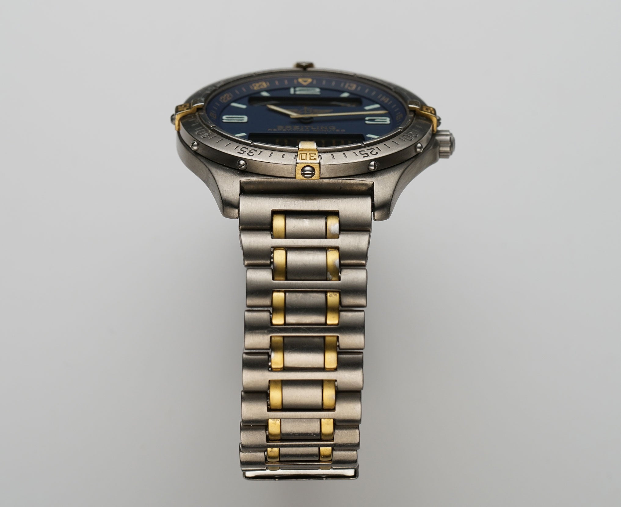 40mm Vintage Aerospace Titanium and 18k YG Blue Dial
