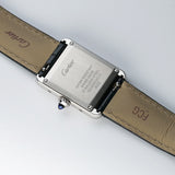 22mm Ladies Tank Must Steel Black Lacquered Dial