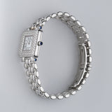 28mm Ladies Classic Square 18k WG Factory Diamonds