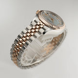 28mm Steel and 18k Everose Gold MOP Diamond Dial Jubilee