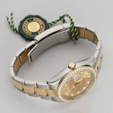 36mm Steel and 18k YG  Champagne Diamond Dial & Bezel Oyster