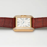 30mm Tank Anglaise 18k RG Diamonds Auto