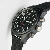 45mm Top Gun Chronograph Ceramic Black Dial