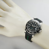40mm Black Ceramic Bezel Black Dial RubberB