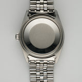 36mm Vintage Steel Engine Turned Slate Grey Dial Circa 1973