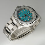 36mm Auto Turquoise Dial Steel Bracelet
