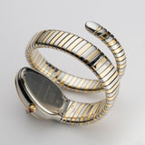35mm Tubogas Single Spiral Steel and 18k YG Diamond Bezel Silver Dial