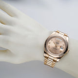 41mm 18k RG President Rose Roman Dial Full Set 2015