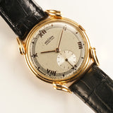 34mm Vintage 18k Rose Gold Mechanical Dress Watch