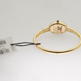 19mm 18k Yellow Gold Bangle Silver Roman Dial Size 16