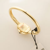 19mm 18k Yellow Gold Bangle Silver Roman Dial Size 16