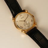 34mm Vintage 18k Rose Gold Mechanical Dress Watch