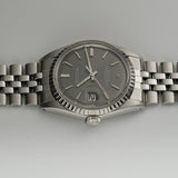 36mm Vintage Steel Engine Turned Slate Grey Dial Circa 1973