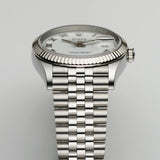 36mm Steel White Roman Dial 18k Fluted Bezel Jubilee 2023