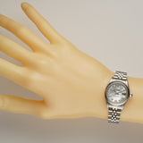 26mm Steel Factory MOP Diamond Dial 18k Fluted Bezel P Serial 2002