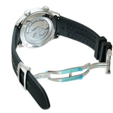 42mm Date Steel Black Dial Exhibition Back