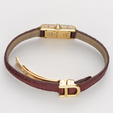 16mm Vintage 1970's Mini Tank Louis 18k YG Diamond Bezel