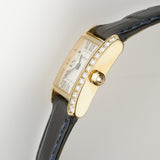 20mm Tank Francaise Ladies 18k YG Diamond Bezel