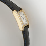 20mm Tank Francaise Ladies 18k YG Diamond Bezel