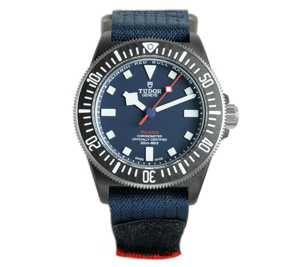 FXD 42mm Black Carbon Blue Dial Alinghi Red Bull Racing