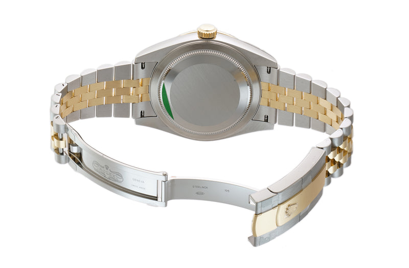 42mm Steel and 18k Yellow Gold Champagne Dial Jubilee Bracelet
