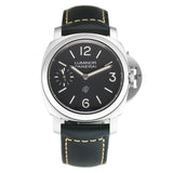 44mm Luminor Logo Black Steel Black Dial