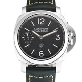 44mm Luminor Logo Black Steel Black Dial