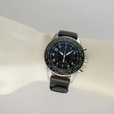 46mm Timezoner Stainless Steel Chrono Black Dial 2023
