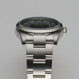 36mm No-Date Fluted Bezel Black Arabic Dial M Serial