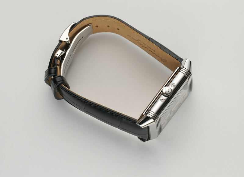 30mm Grande Reverso Calendar Steel Silver Dial Exhibition Back With Papers