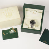 40mm Black Ceramic Bezel Black Dial Green Hand on RubberB Bracelet Included