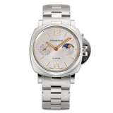 38mm Luminor Due Luna Steel White Dial