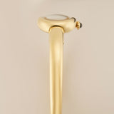 19mm 18k Yellow Gold Bangle Silver Roman Dial Size 16