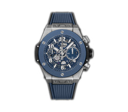 42mm Unico Chronograph Titanium Ceramic Bezel Blue Skeleton Dial