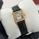 22mm Tank Louis 18k RG Diamond Bezel