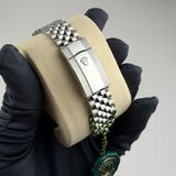 36mm Steel White Roman Dial Fluted Bezel Jubilee