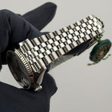 36mm Steel White Roman Dial Fluted Bezel Jubilee