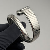 35mm Tubogas Single Spiral Steel Silver Dial