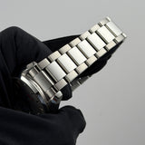 41mm Aqua Terra Captain's Watch Silver Teak Dial