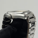 41mm Aqua Terra Captain's Watch Silver Teak Dial