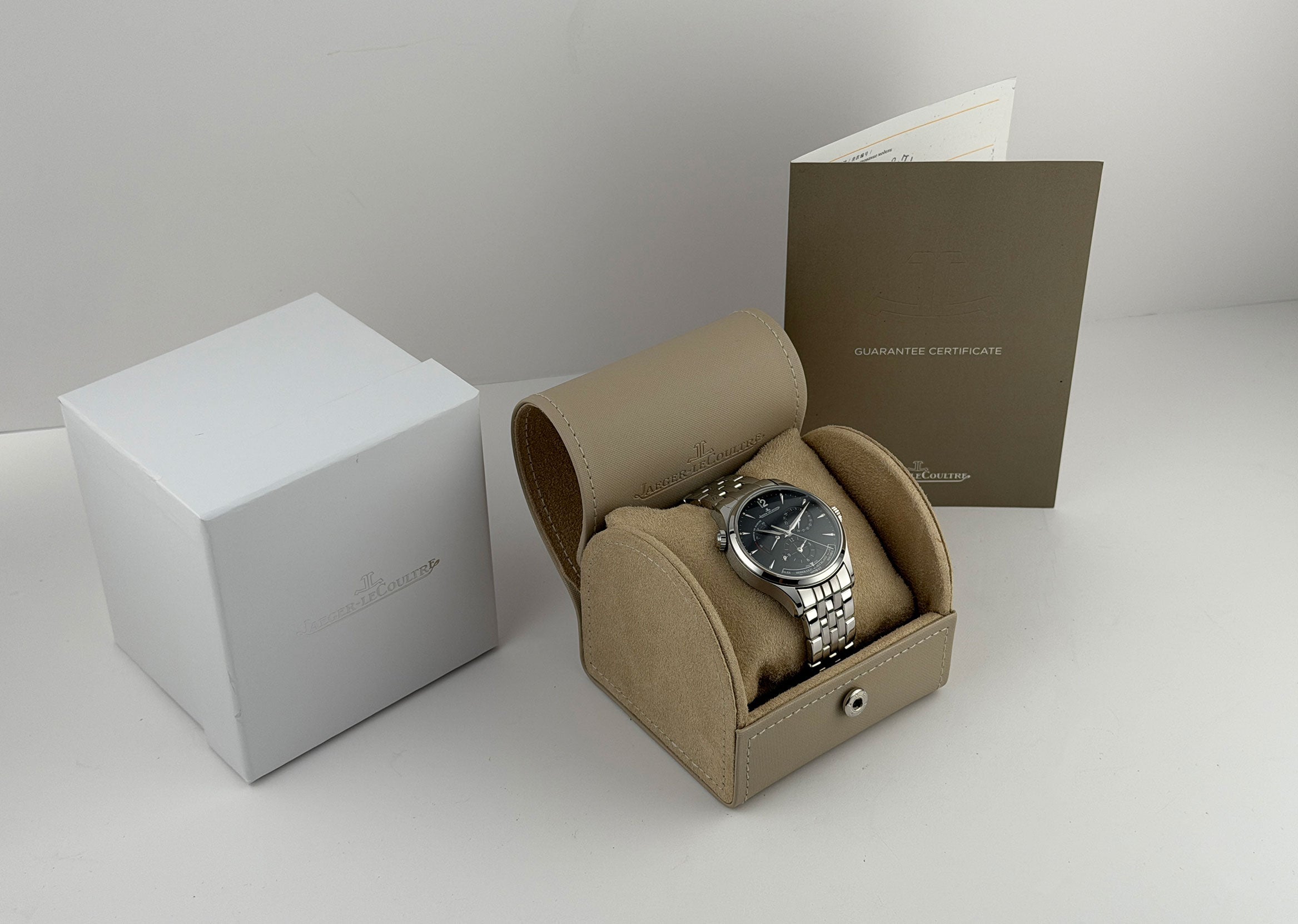 Jaeger-LeCoultre 時計　空箱 Jaeger-LeCoultre 39mm Master Geographic Steel Black Dial Q1428171