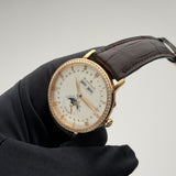38mm Complete Calendar 18k RG Diamond Bezel
