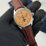 42mm B25 Datora Complete Caldendar Chrono Salmon Dial