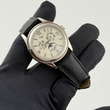 39mm Annual Calendar 18k WG Ivory Dial Deployant