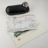 39mm Transatlantique Flyback Chrono Steel Black Dial