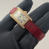 19mm Ladies Tank Americaine 18k RG Diamonds